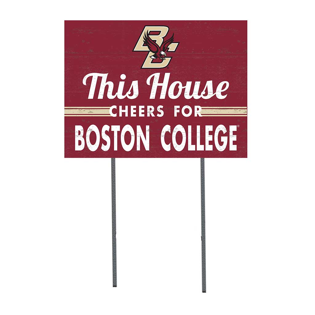 18x24 Lawn Sign This House Cheers Boston College Eagles