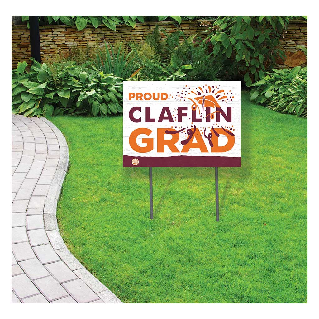 18x24 Lawn Sign Proud Grad With Logo Claflin University Panthers