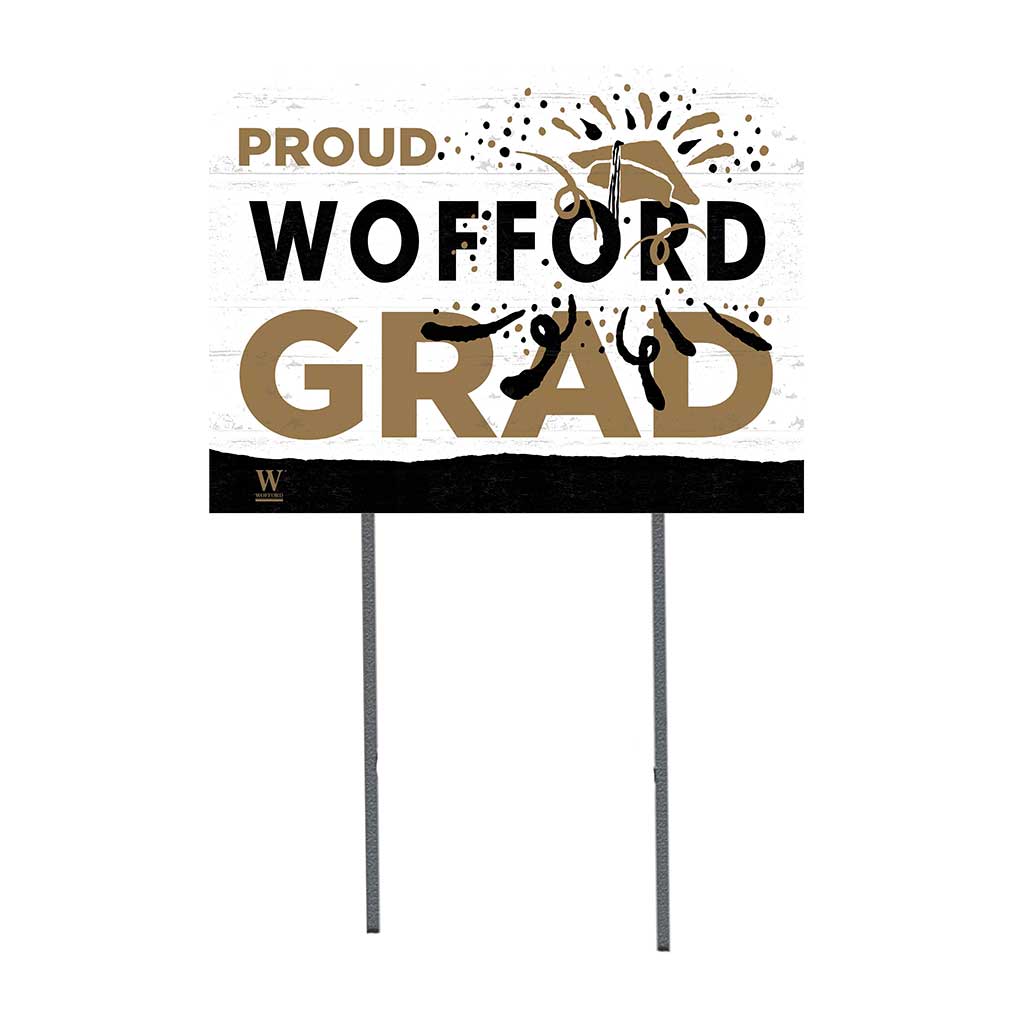 18x24 Lawn Sign Proud Grad With Logo Wofford College Terriers