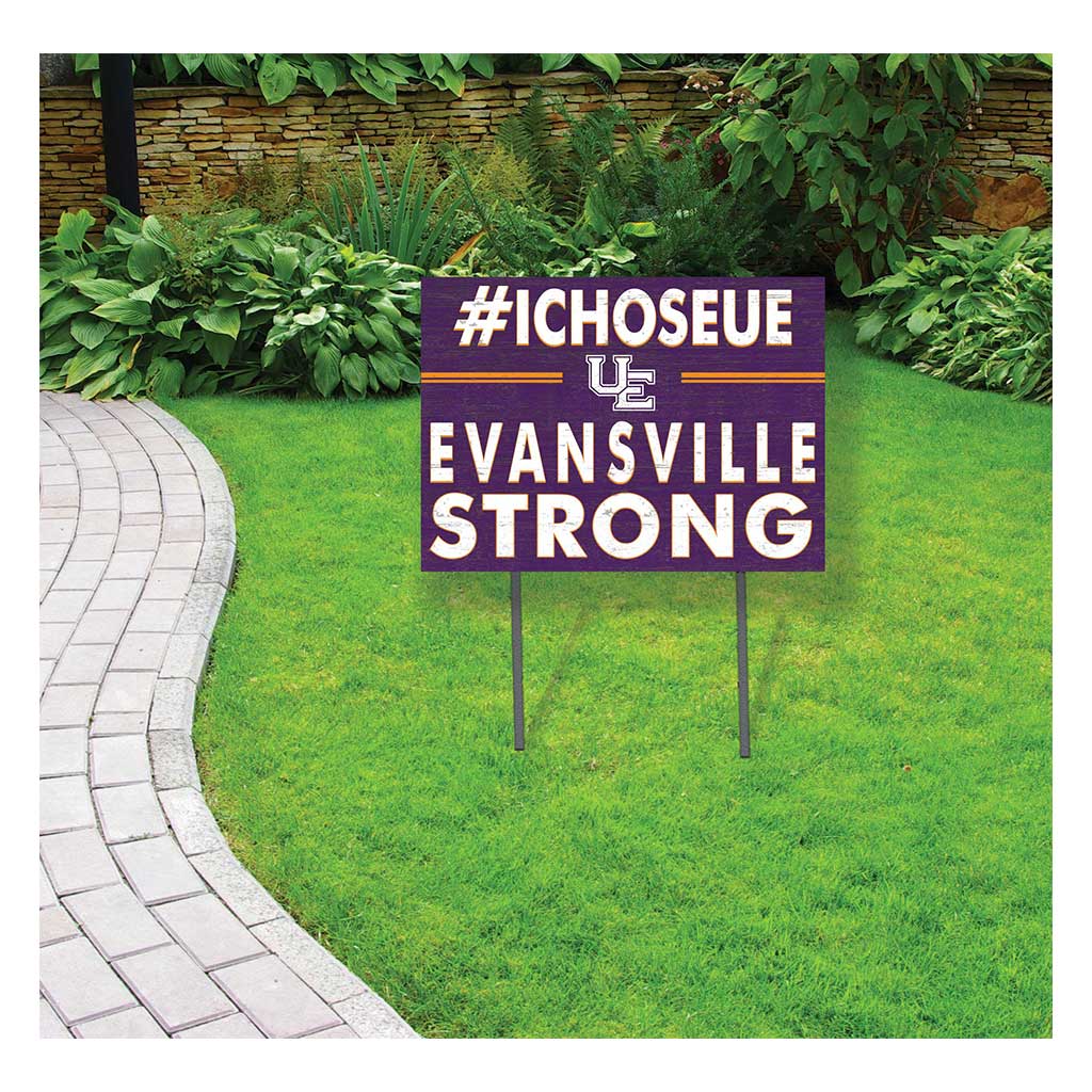 18x24 Lawn Sign I Chose Team Strong Evansville Purple Aces