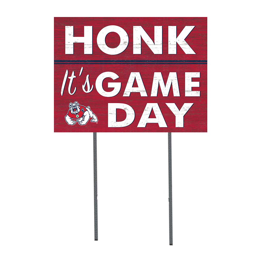 18x24 Lawn Sign Honk Game Day Fresno State Bulldogs