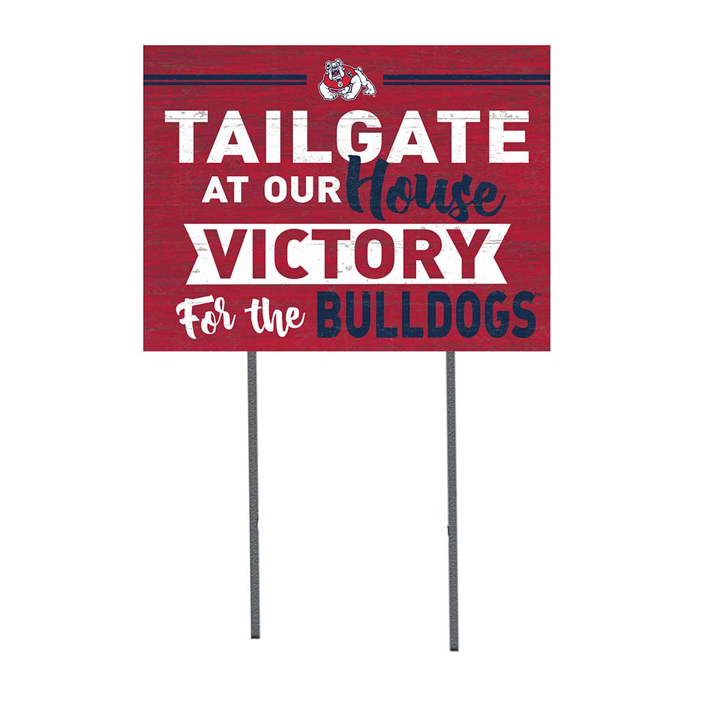 18x24 Lawn Sign Tailgate at Our House Fresno State Bulldogs