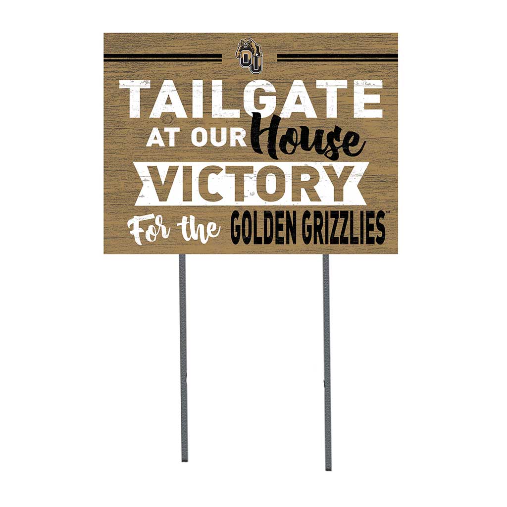18x24 Lawn Sign Tailgate at Our House Oakland University Golden Grizzlies
