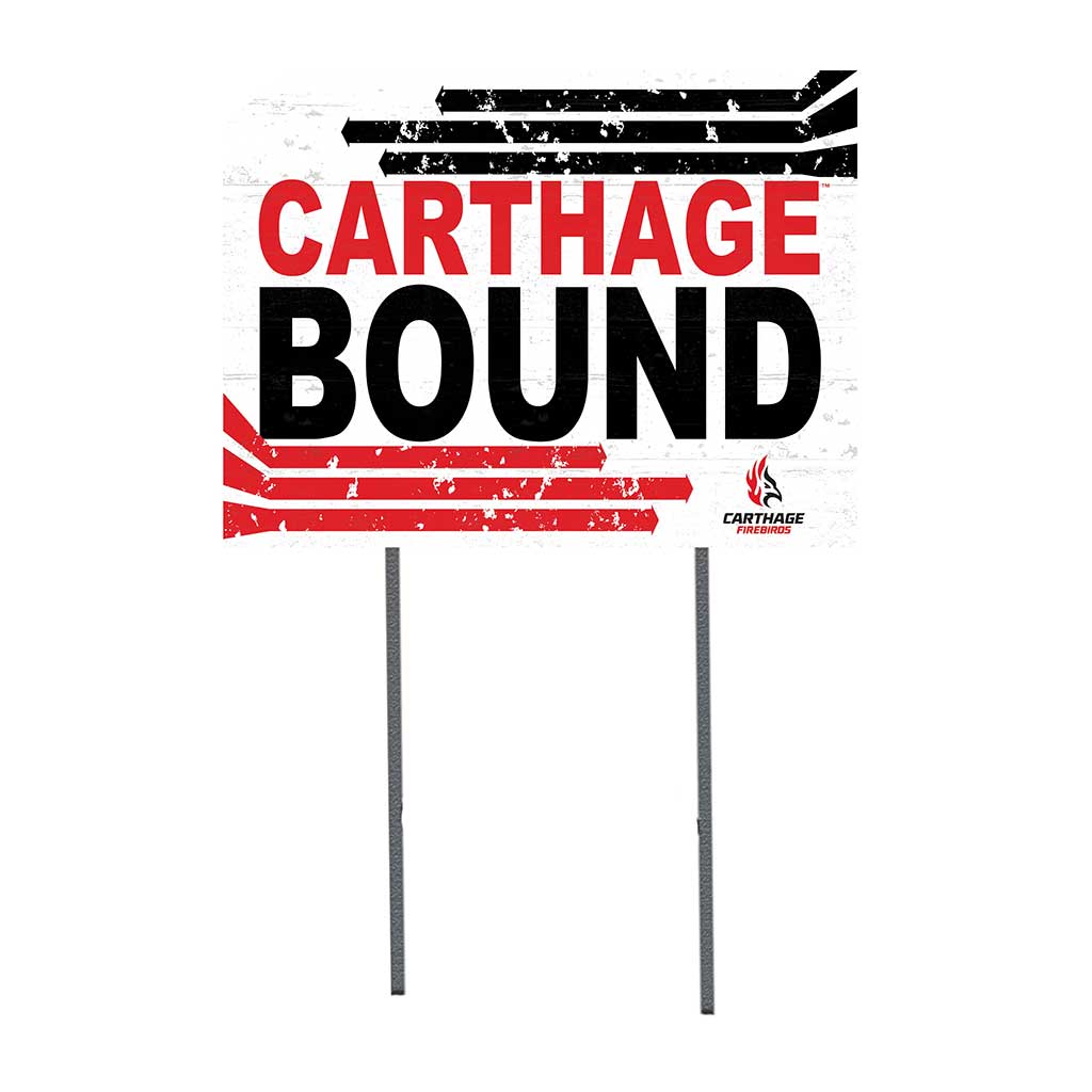 18x24 Lawn Sign Retro School Bound Carthage College Firbirds
