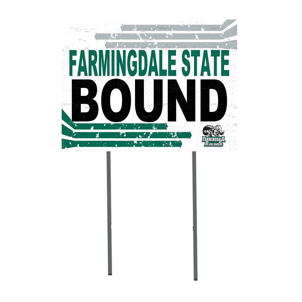 18x24 Lawn Sign Retro School Bound Farmingdale State College (SUNY) Rams