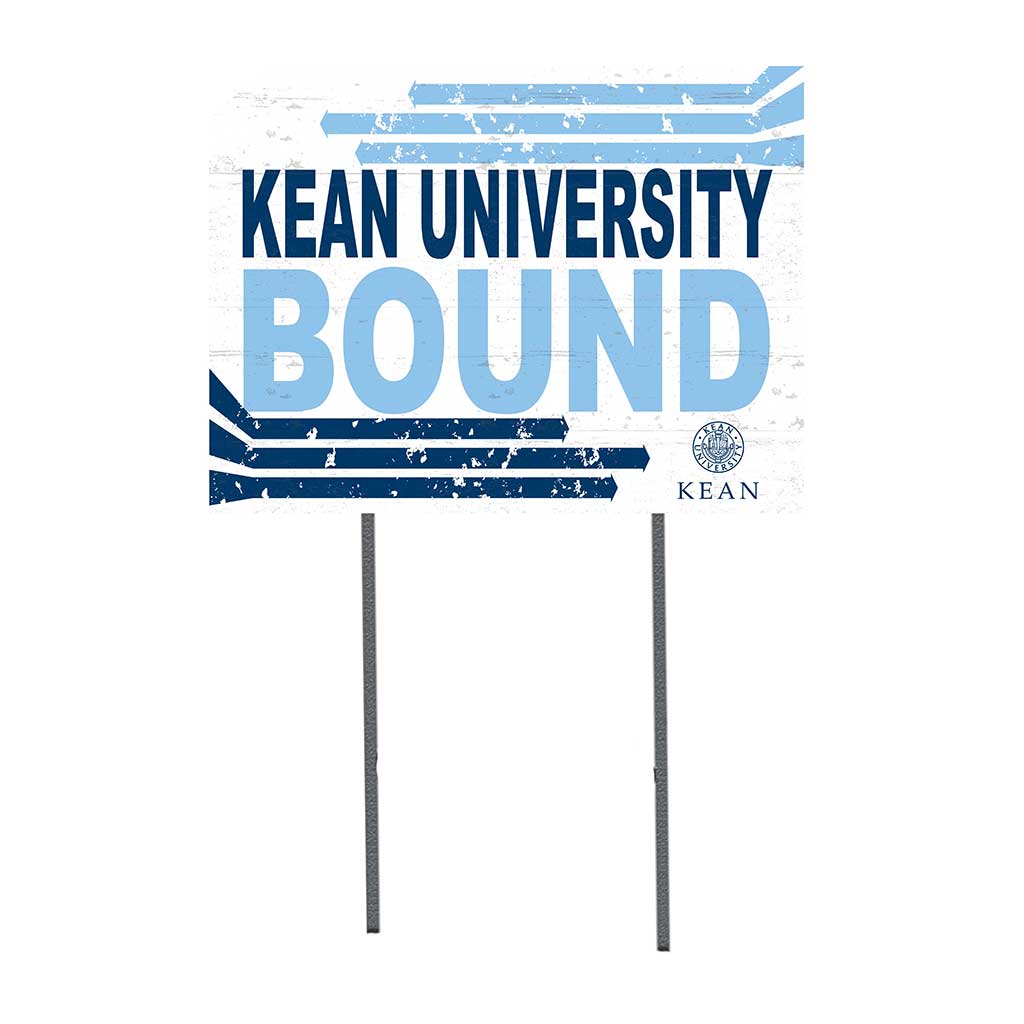 18x24 Lawn Sign Retro School Bound Kean University Cougars
