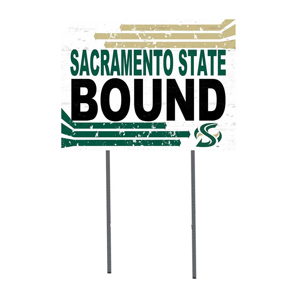 18x24 Lawn Sign Retro School Bound Sacramento State Hornets