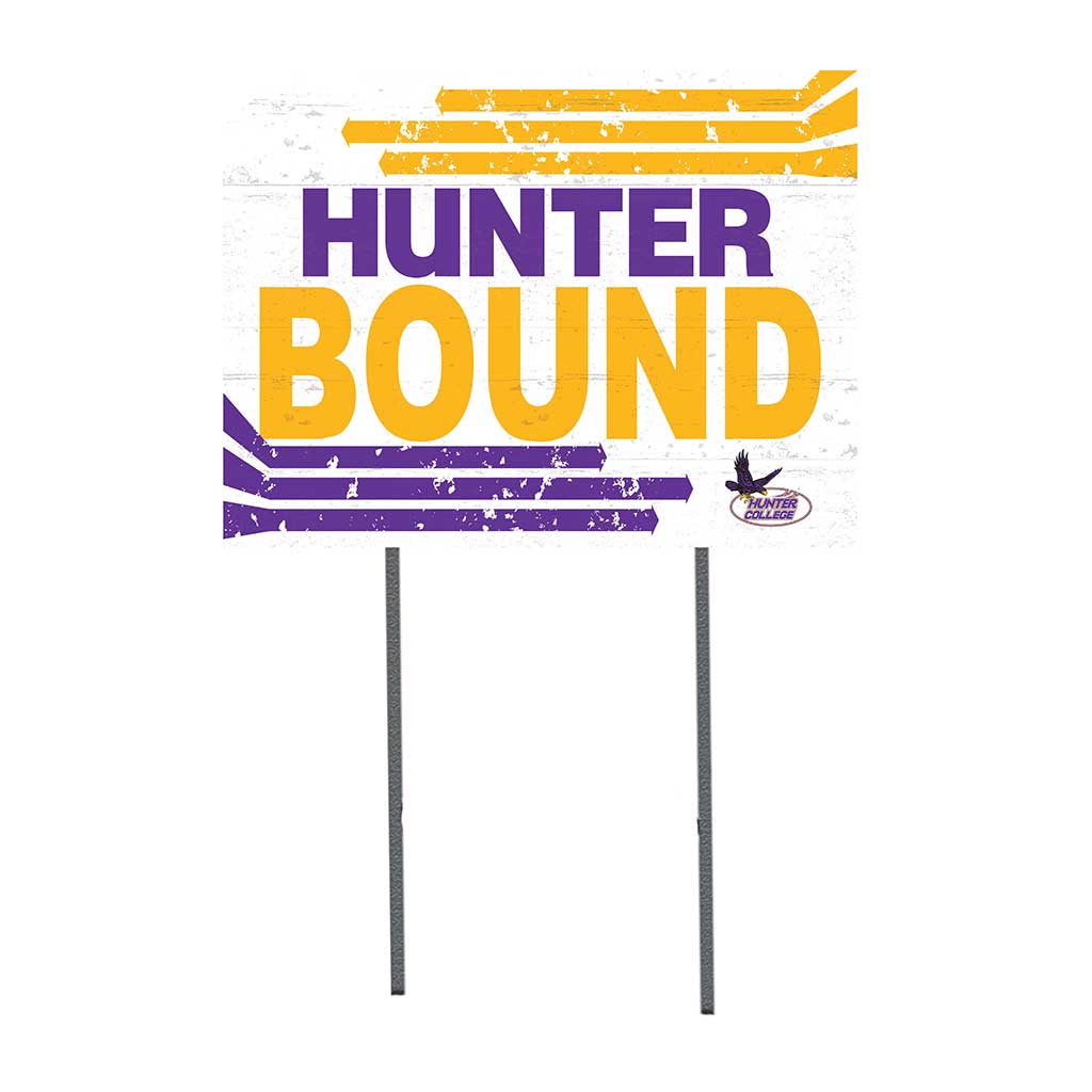 18x24 Lawn Sign Retro School Bound Hunter College Hawks