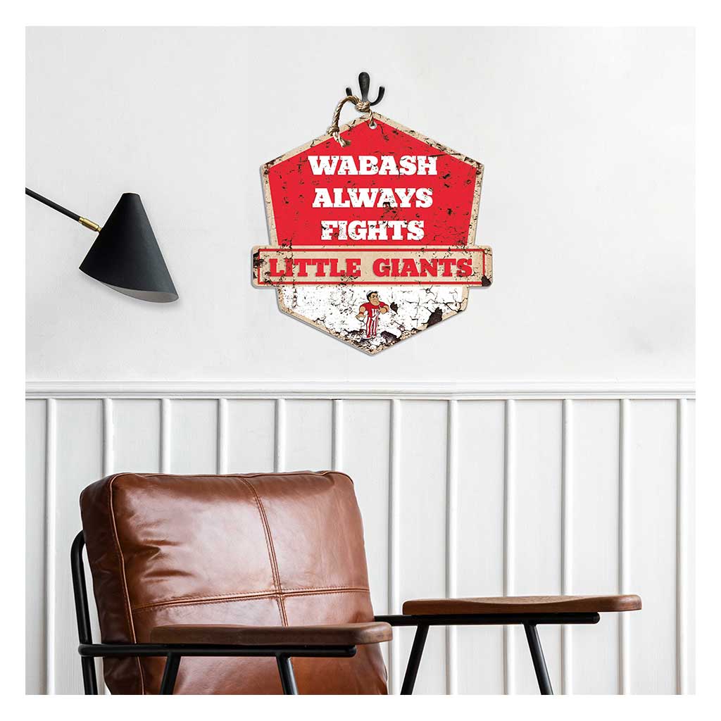 Rustic Badge Fans Welcome Sign Wabash College Little Giants