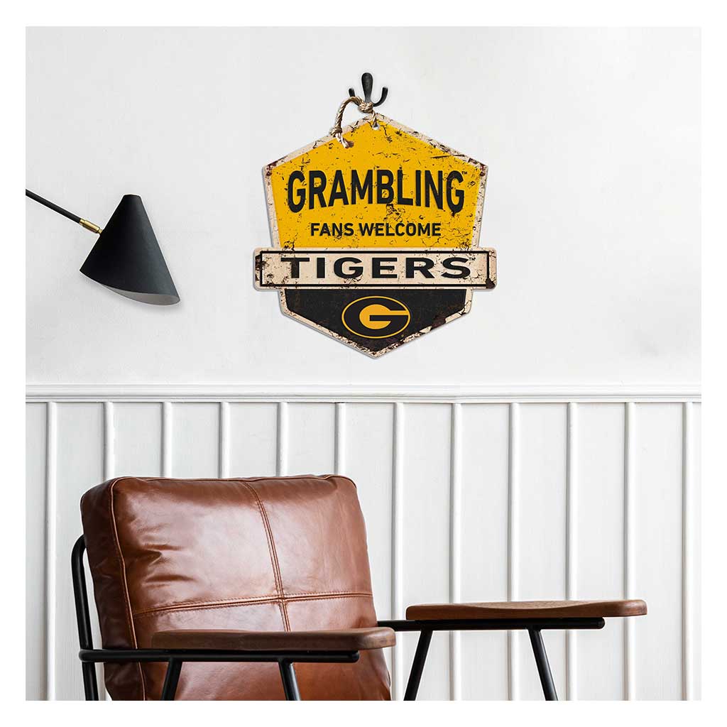 Rustic Badge Fans Welcome Sign Grambling State Tigers