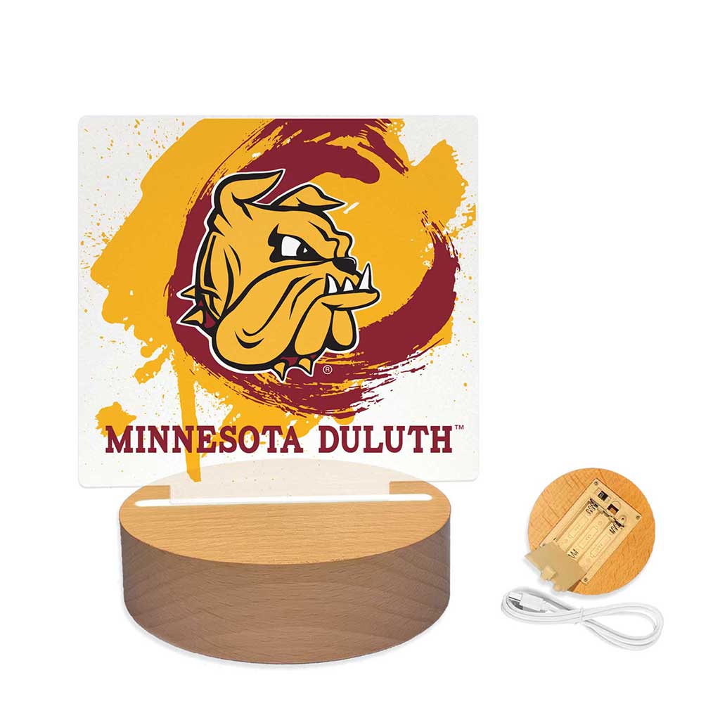 Paint Splash Acrylic Light Up Bundle University of Minnesota Duluth Bulldogs