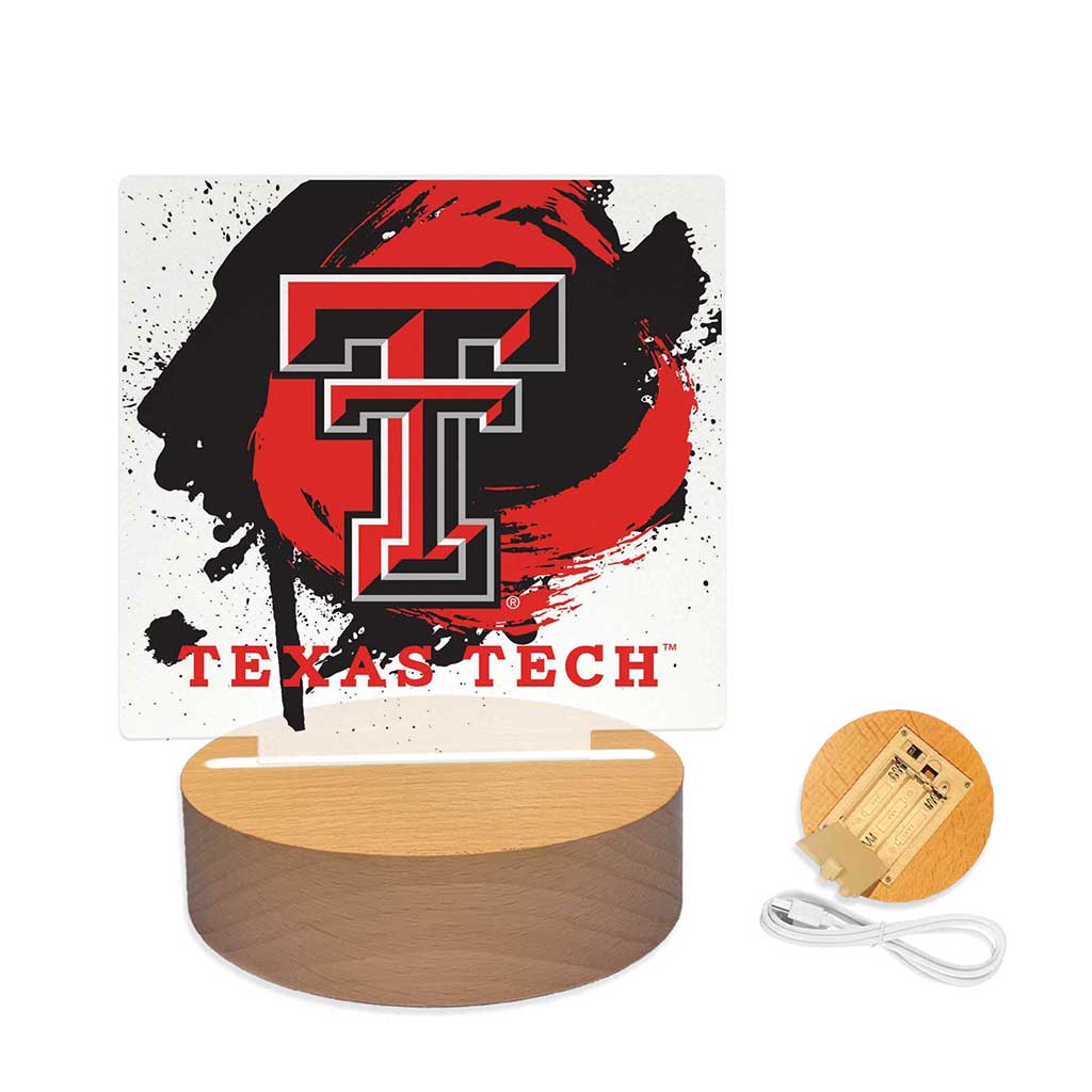 Paint Splash Acrylic Light Up Bundle Texas Tech Red Raiders