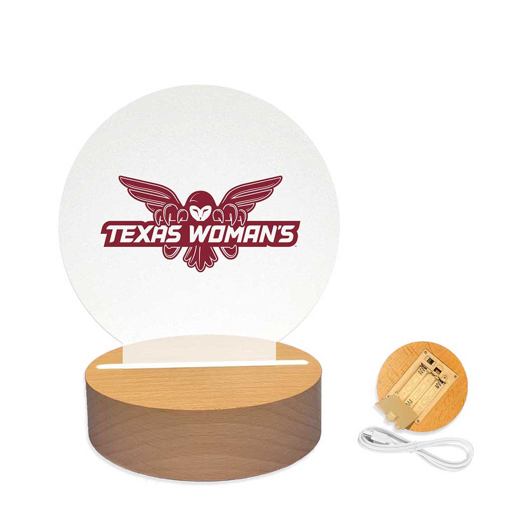 Team Logo Acrylic Light Up Bundle Texas Women's University Pioneers