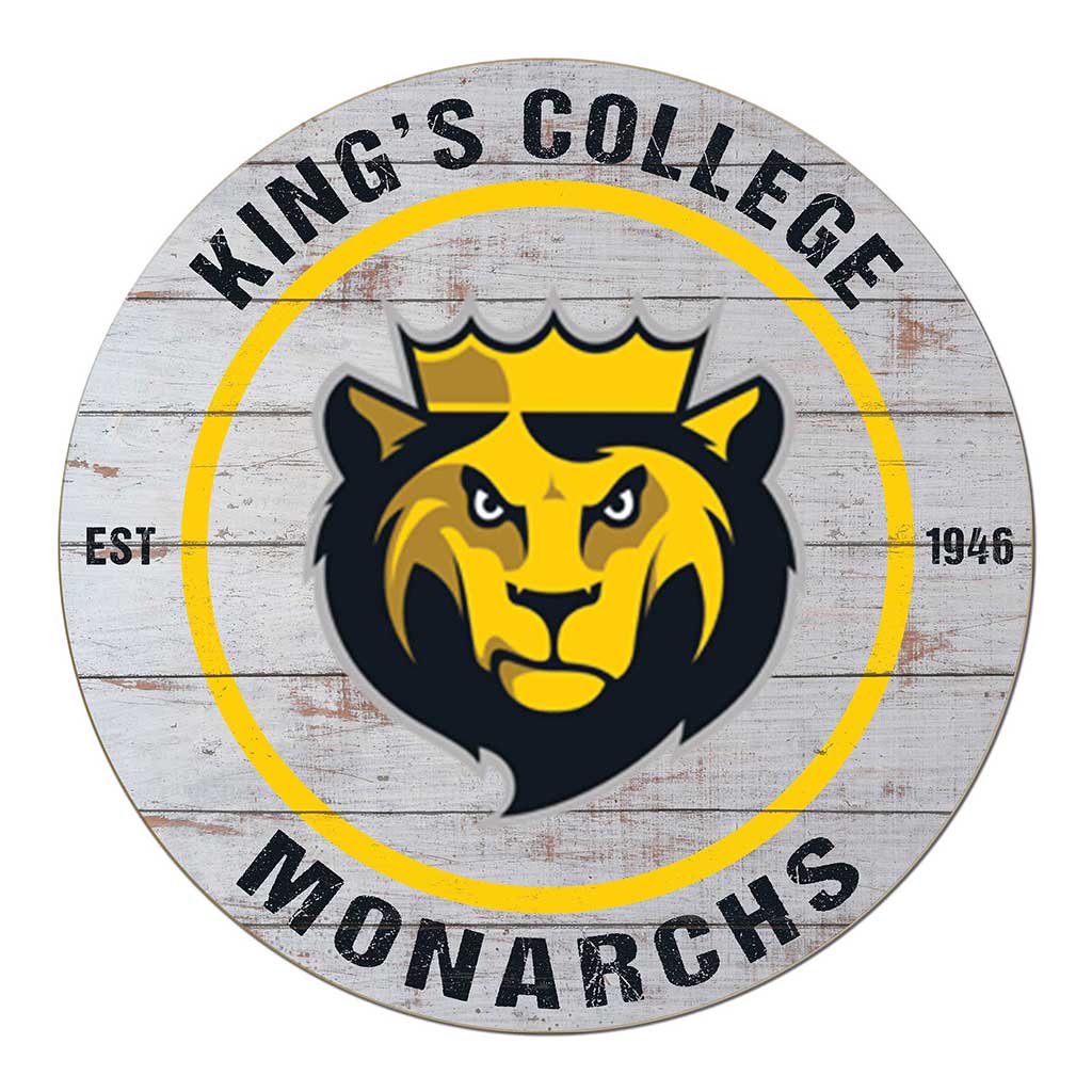 20x20 Weathered Circle King's College Monarchs