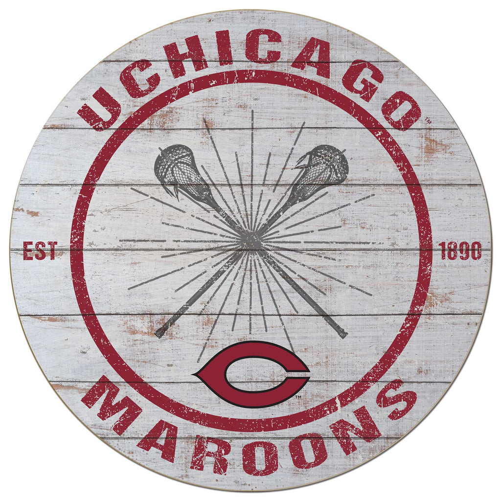 20x20 Throwback Weathered Circle University of Chicago Maroons