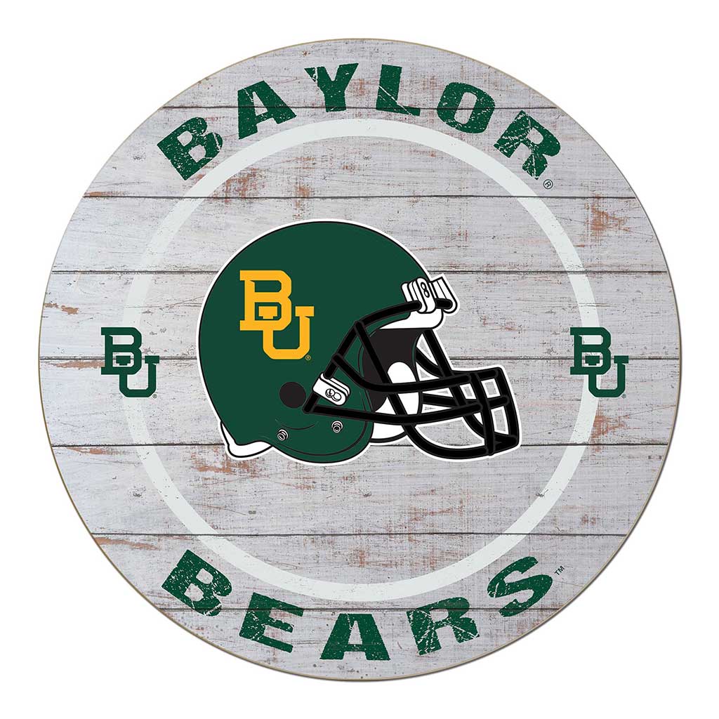 20x20 Weathered Helmet Sign Baylor Bears