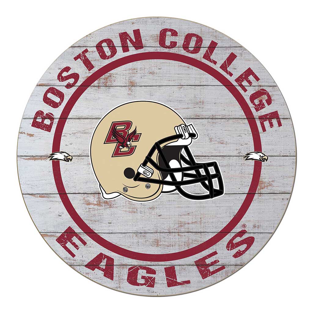 20x20 Weathered Helmet Sign Boston College Eagles