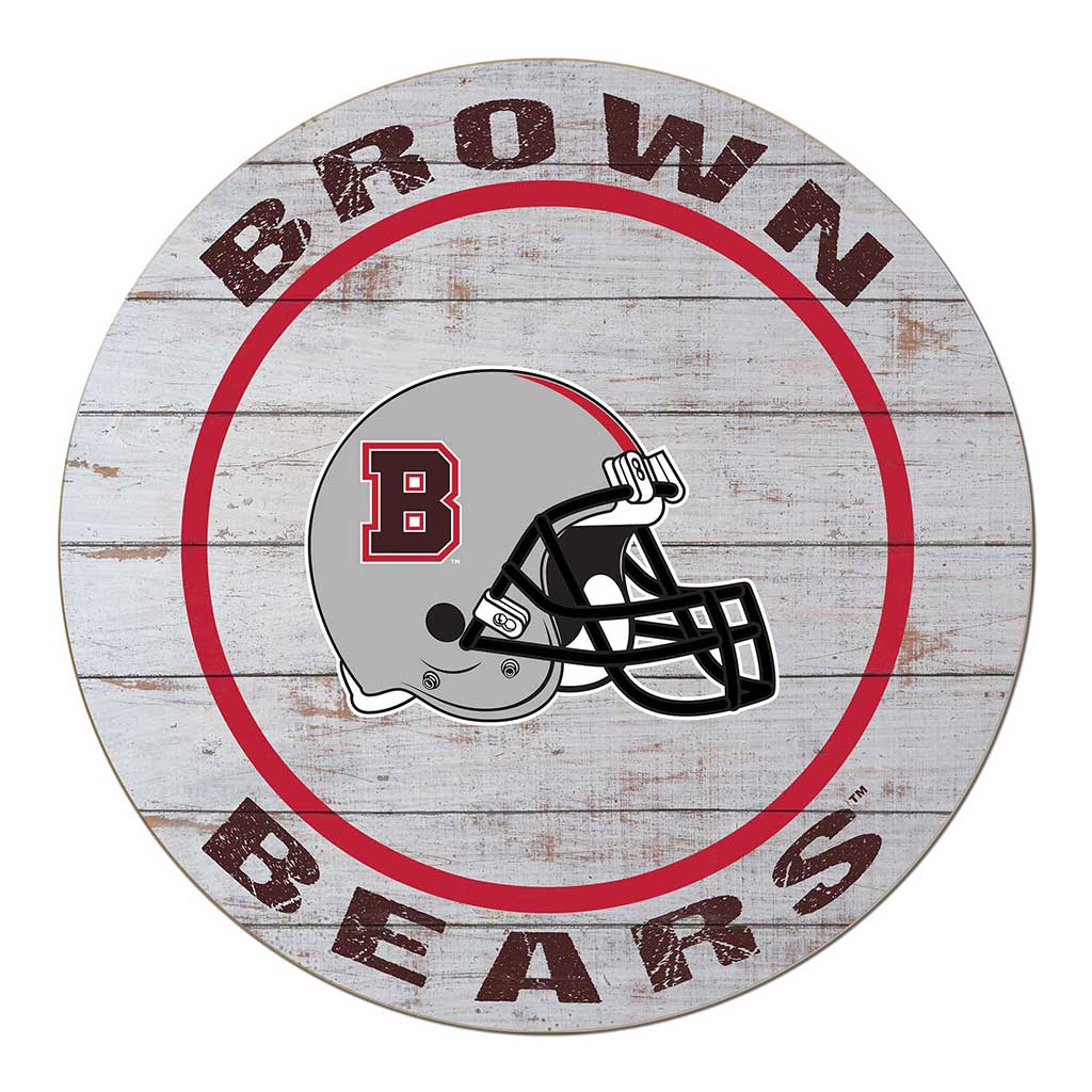 brown university football helmet 20x20 Weathered Helmet Sign Brown University Bears