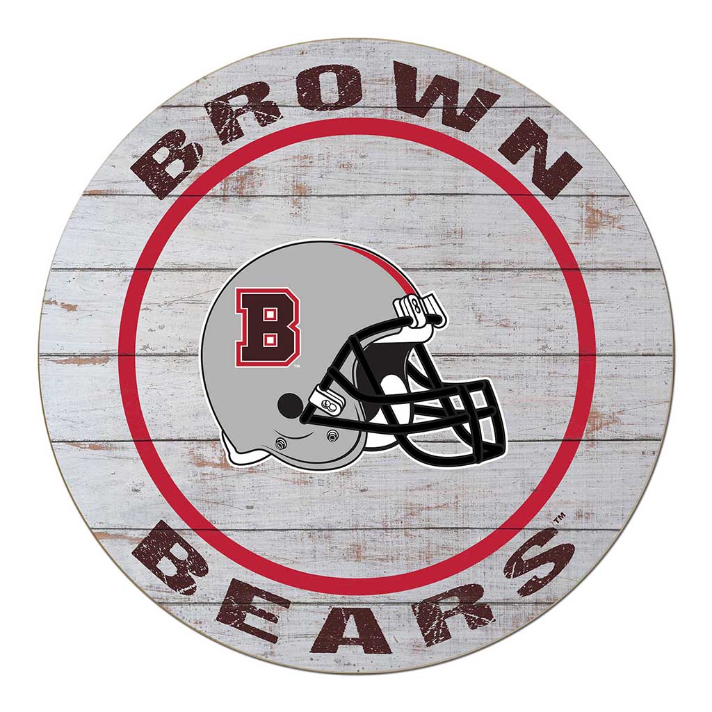 20x20 Weathered Helmet Sign Brown University Bears