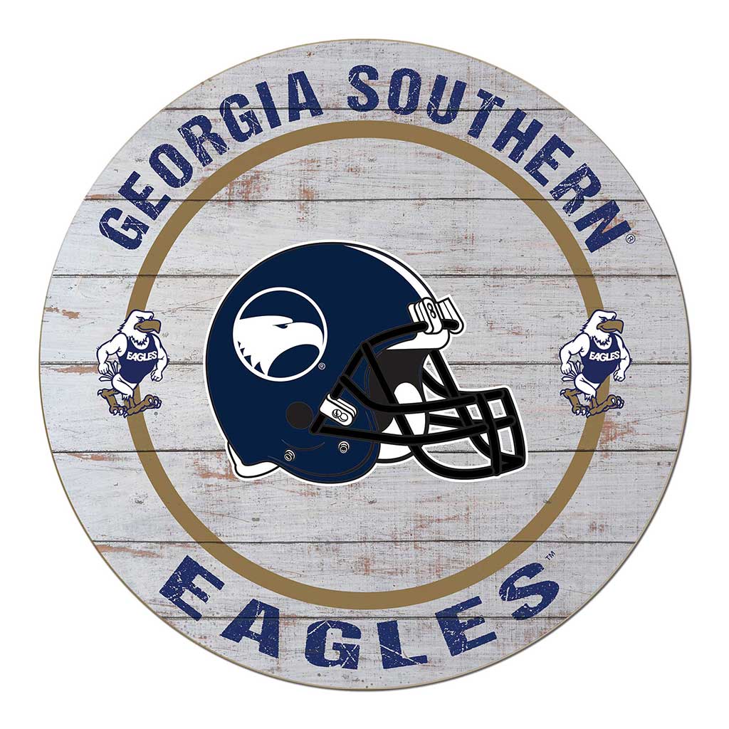 20x20 Weathered Helmet Sign Georgia Southern Eagles