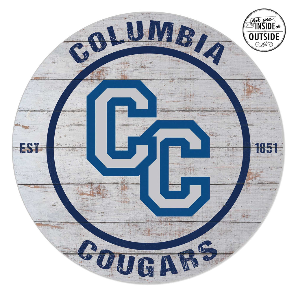 20x20 Indoor Outdoor Weathered Circle Columbia College Cougars