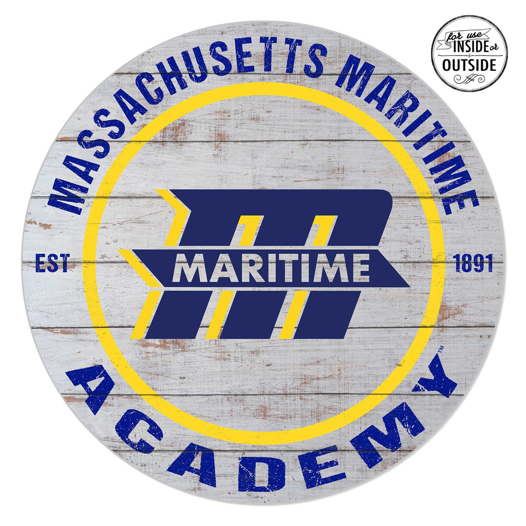 20x20 Indoor Outdoor Weathered Circle Massachusettes Maritime Academy Buccaneers