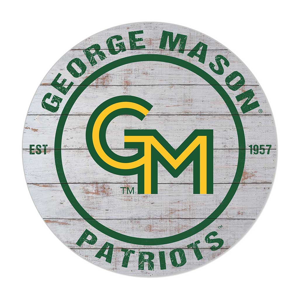 20x20 Indoor Outdoor Weathered Circle George Mason Patriots