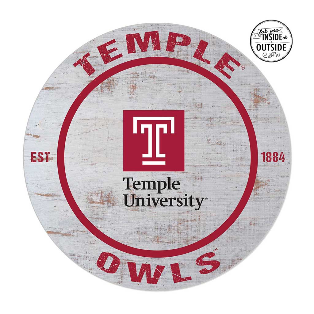 20x20 Indoor Outdoor Weathered Circle Temple Owls