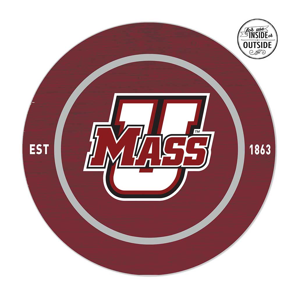 20x20 Indoor Outdoor Colored Circle Massachusetts (UMASS-Amherst) Minutemen