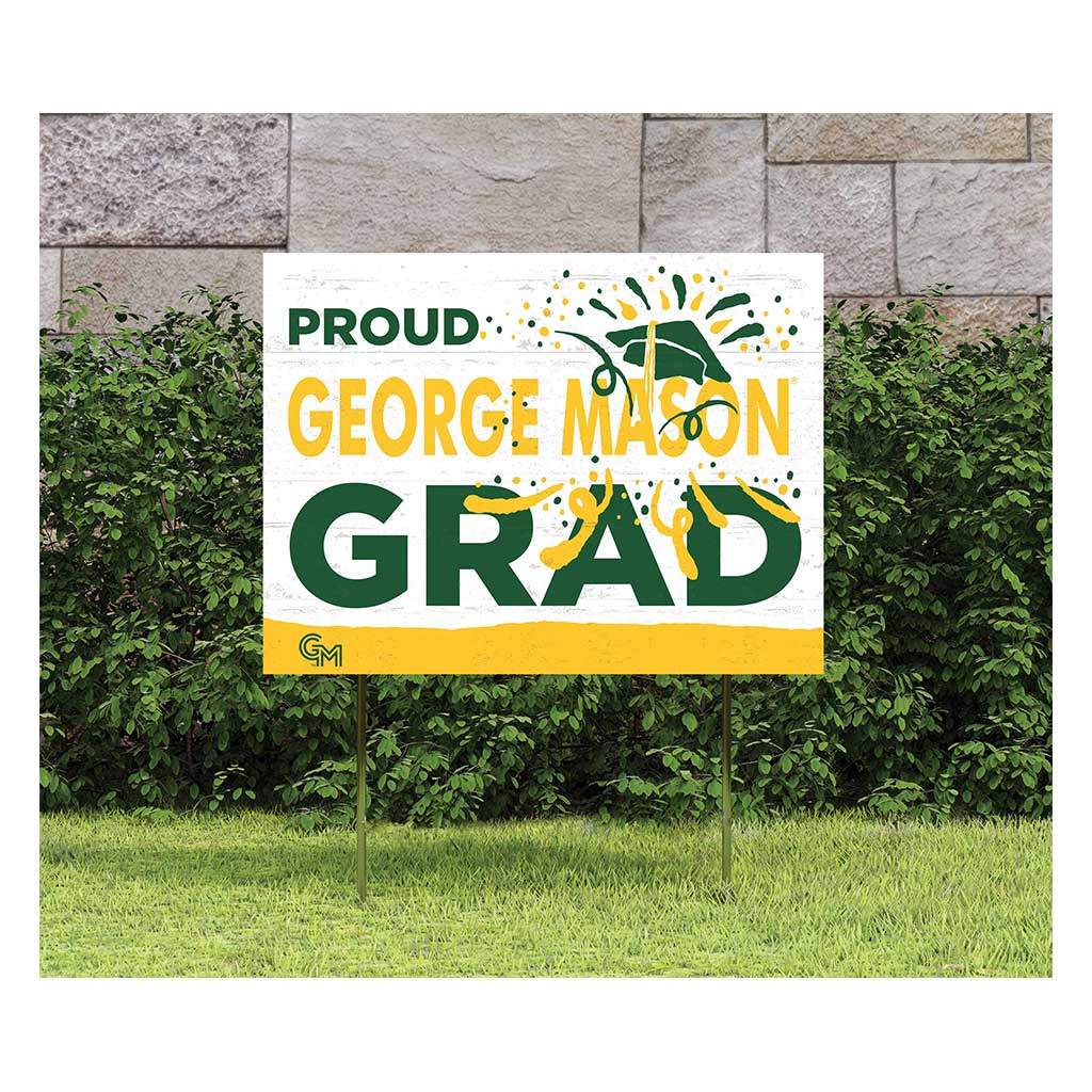18x24 Lawn Sign Proud Grad With Logo George Mason Patriots