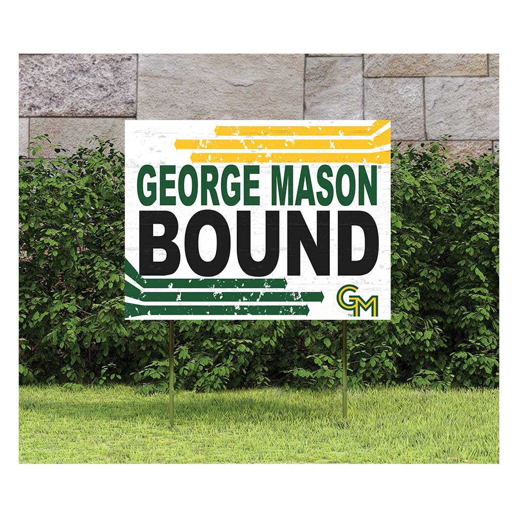 18x24 Lawn Sign Retro School Bound George Mason Patriots