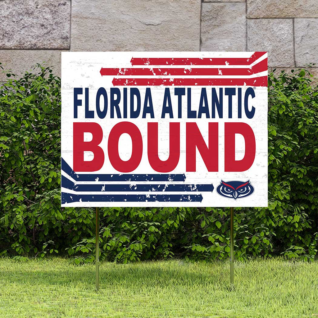 18x24 Lawn Sign Retro School Bound Florida Atlantic Owls