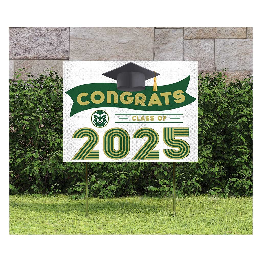 18x24 CSU Fort Collins Rams Class of 2025 Lawn Sign