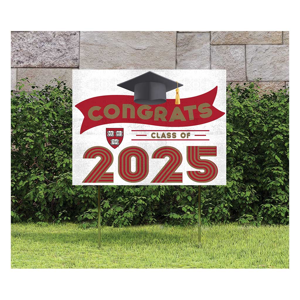 18x24 Harvard Crimson Class of 2025 Lawn Sign