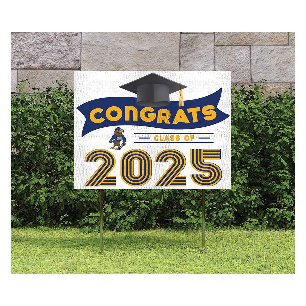 18x24 Kent State Golden Flashes Class of 2025 Lawn Sign