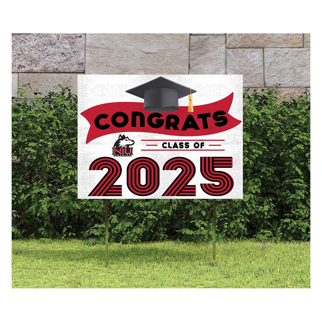 18x24 Northern Illinois Huskies Class of 2025 Lawn Sign