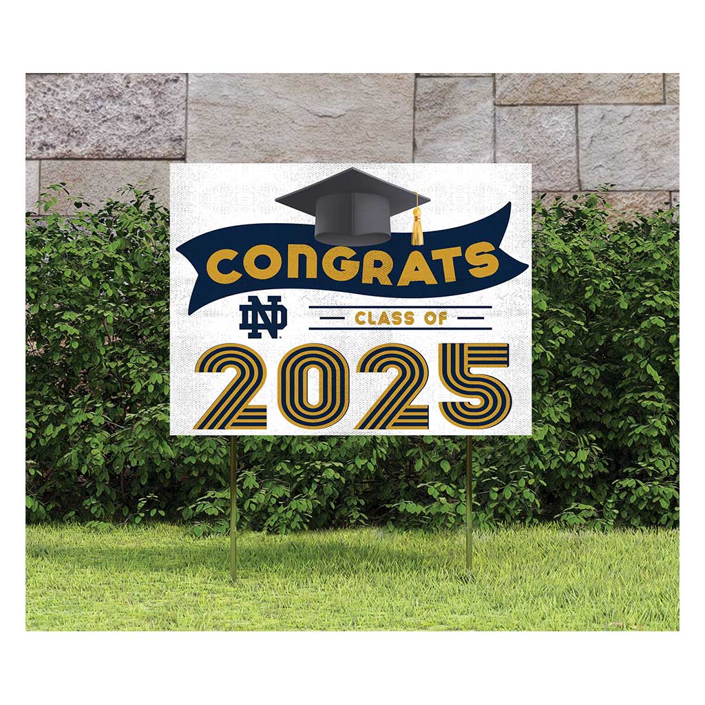 18x24 Notre Dame Fighting Irish Class of 2025 Lawn Sign