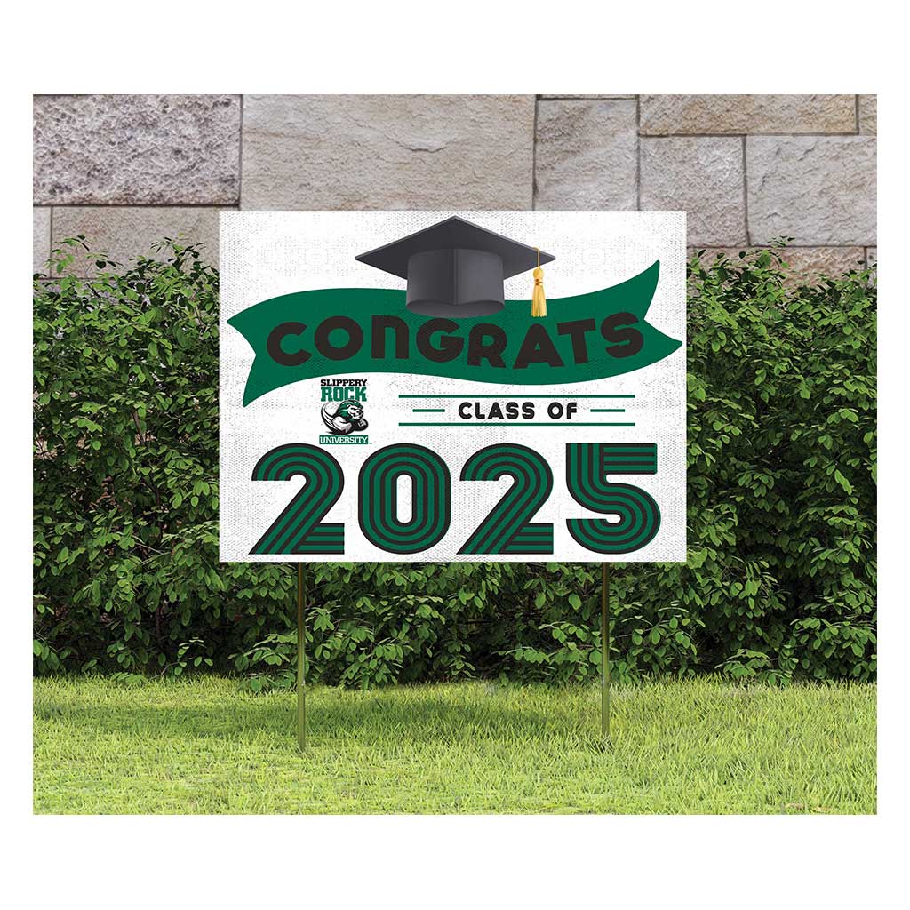 18x24 Slippery Rock The Rock Class of 2025 Lawn Sign