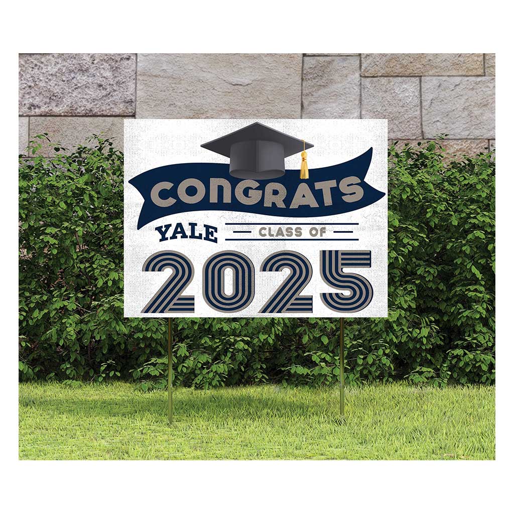 18x24 Yale Bulldogs Class of 2025 Lawn Sign