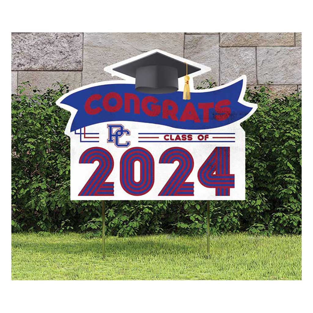 18x24 Congrats Graduation Lawn Sign Presbyterian Blue Hose