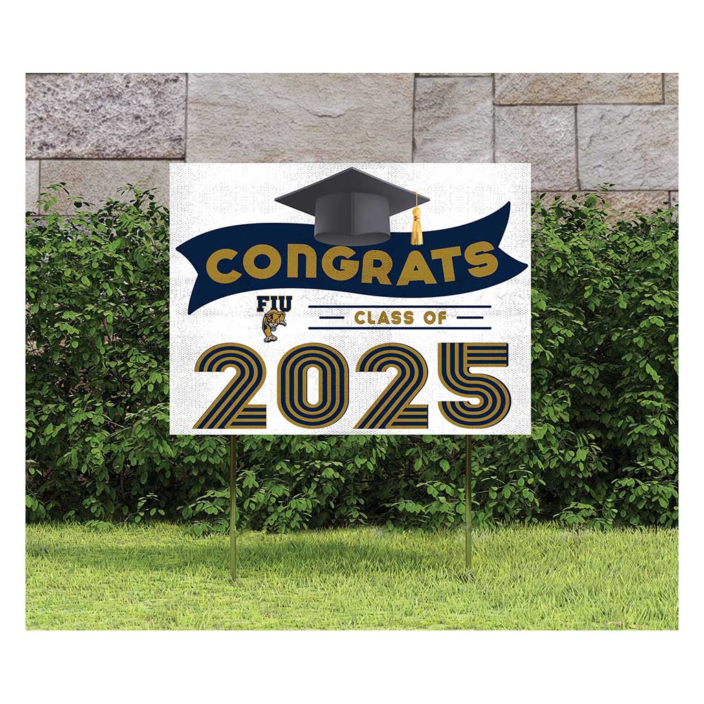 18x24 FIU Golden Panthers Class of 2025 Lawn Sign