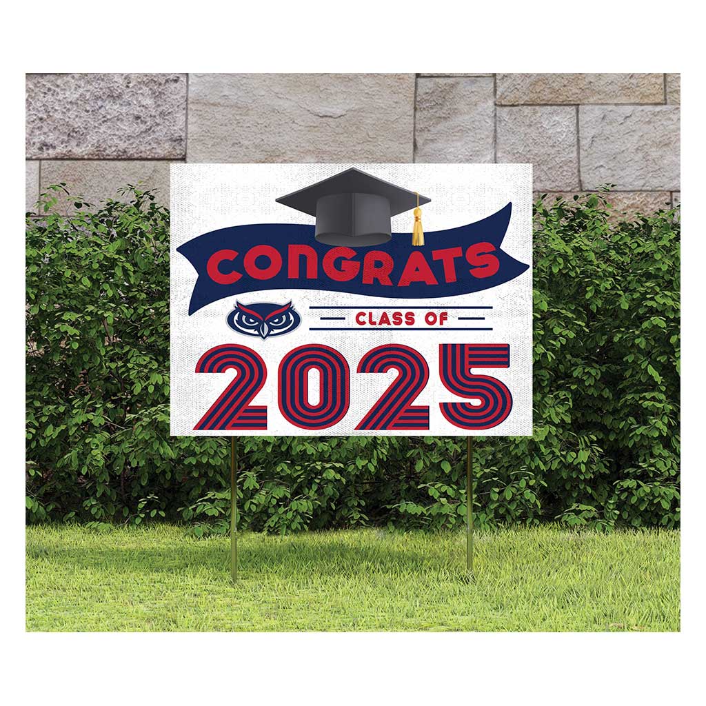 18x24 FAU Owls Class of 2025 Lawn Sign