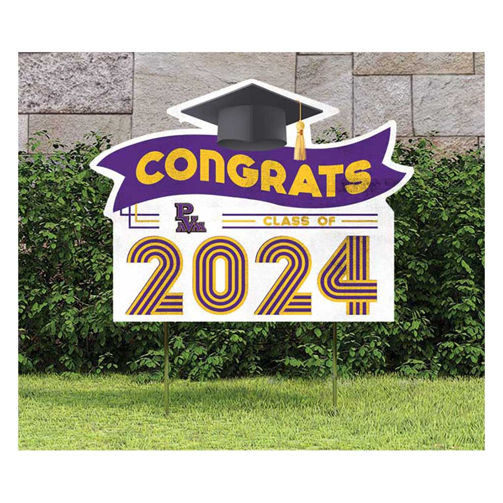 18x24 Congrats Graduation Lawn Sign Prairie View A&M Panthers