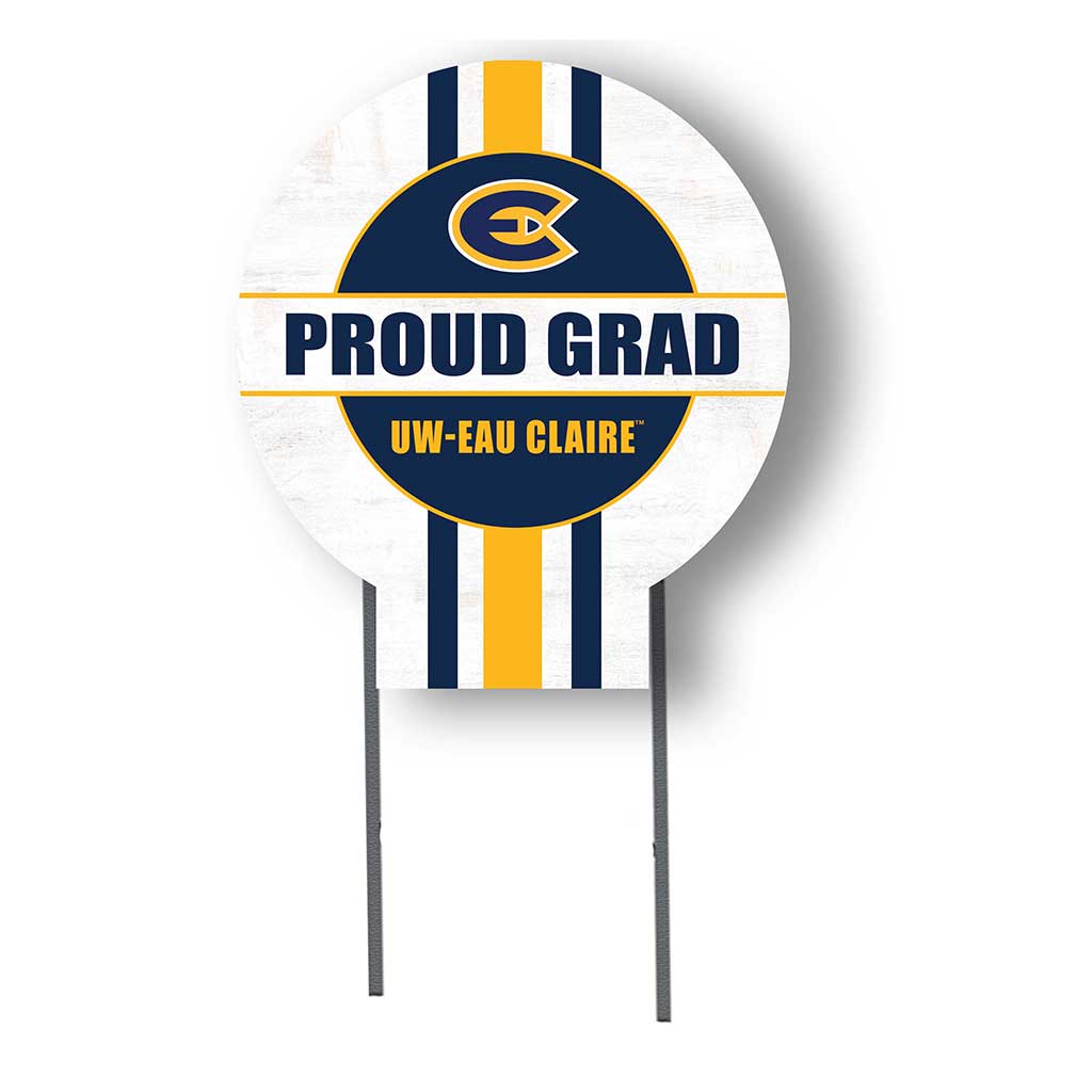 20x20 Wisconsin Eau Claire Blugolds Proud Grad Lawn Sign