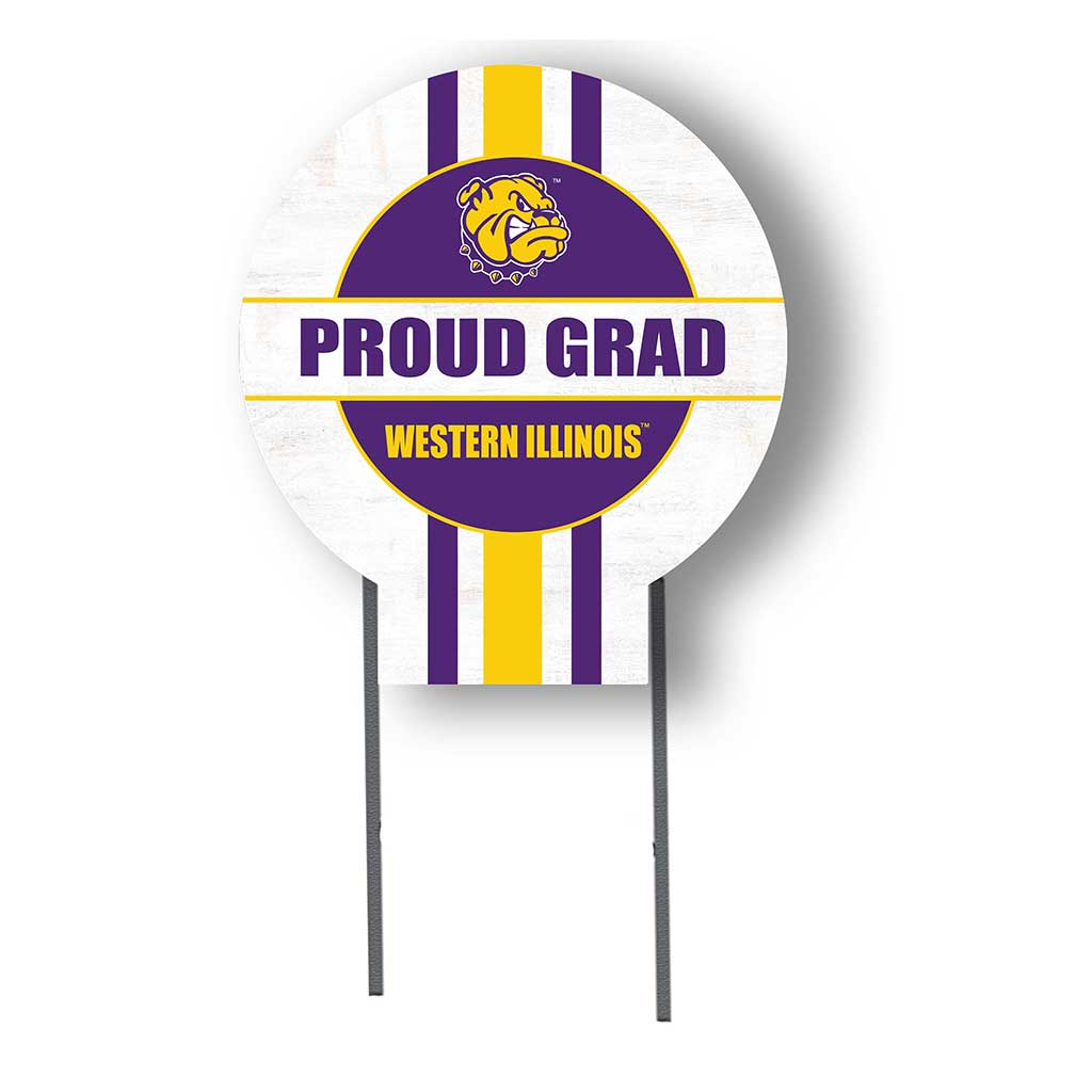 20x20 Western Illinois Leathernecks Proud Grad Lawn Sign