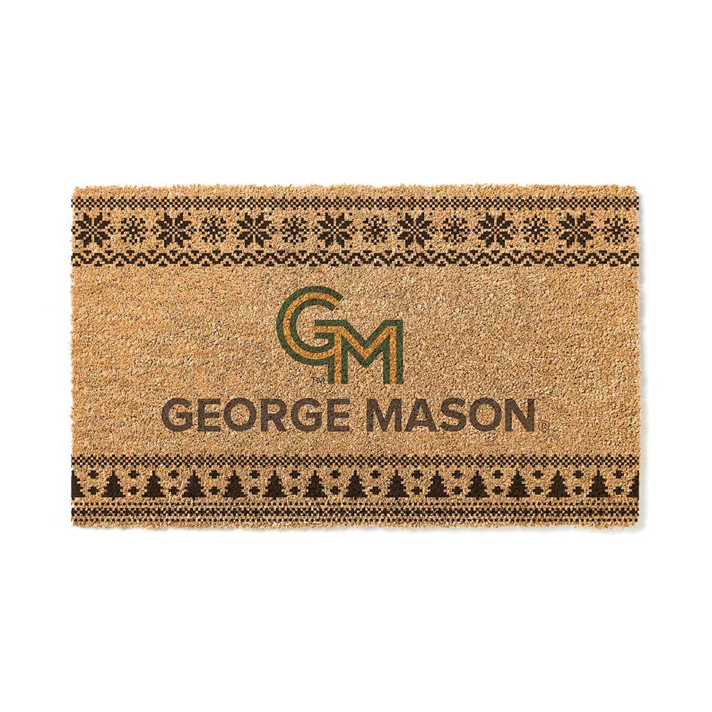 Team Coir Doormat Holiday Logo George Mason Patriots