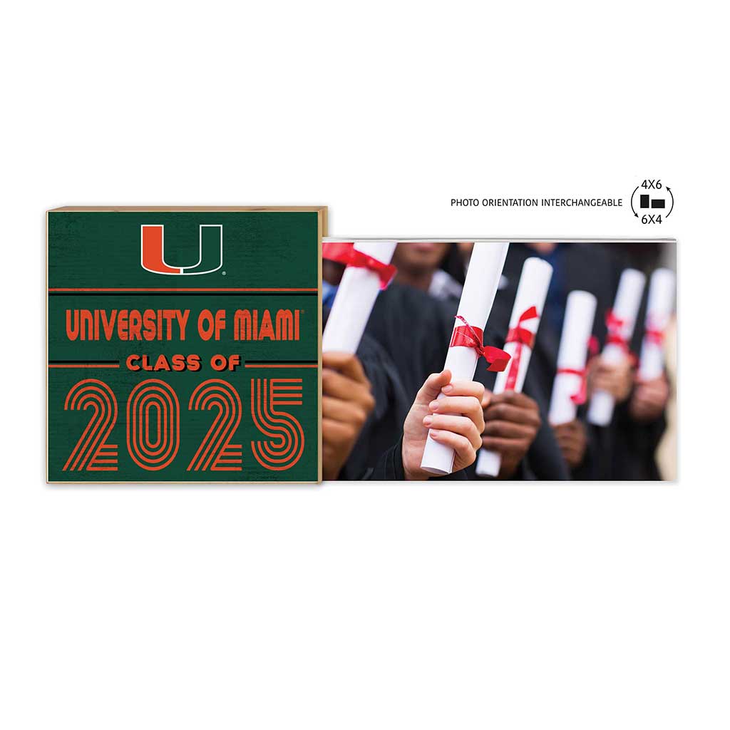 Miami Hurricanes Class of 2025 Floating Picture Frame