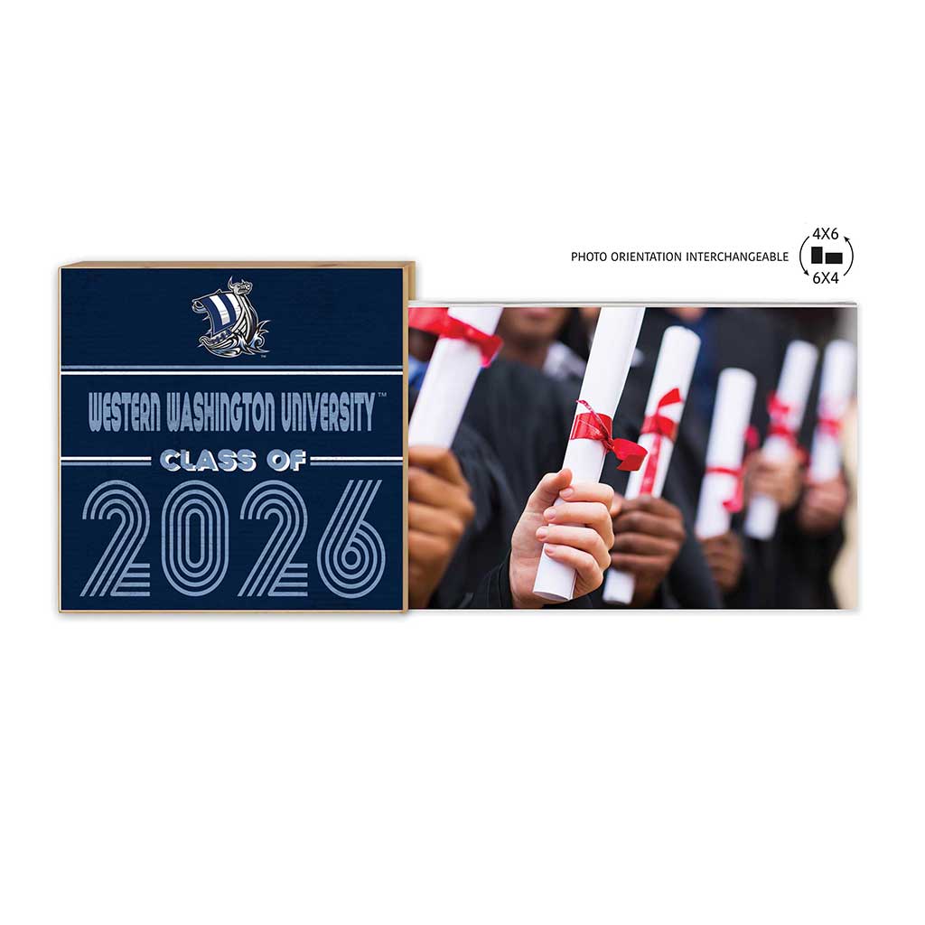 Shop Western Washington Vikings Graduation Photo Frame-KH Sports Fan ...