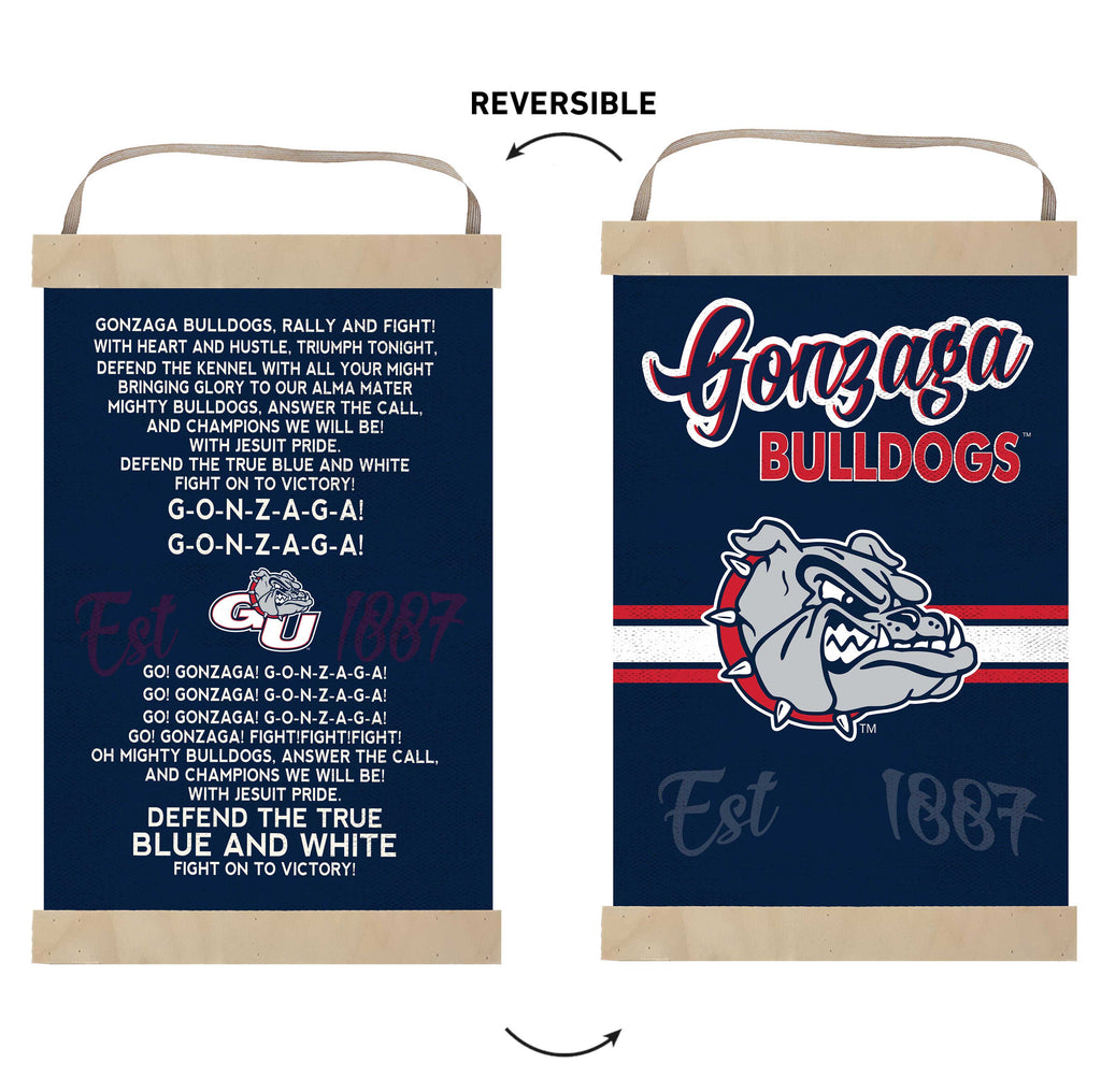 Reversible Banner Sign Fight Song Gonzaga Bulldogs