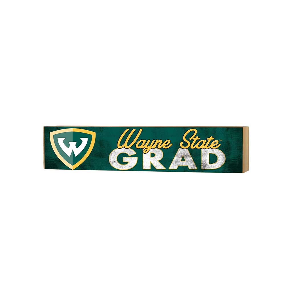 3x13 Wayne State Warriors Grad Block Sign